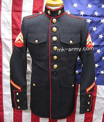 米軍放出品・USMC下士官用ブルードレス制服